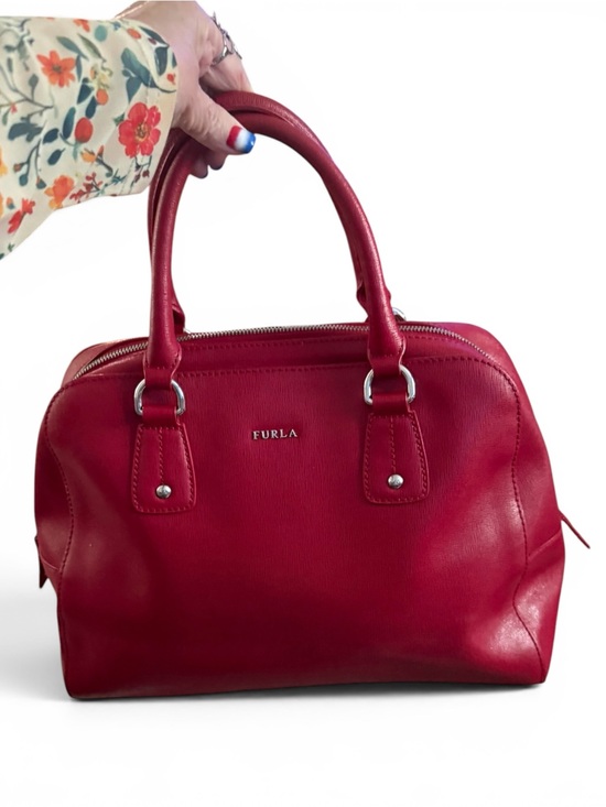 Furla Handbags - Furla Crimson Dome Leather Top-Handle Satchel   Excellent Condition